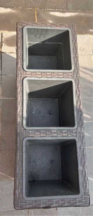 Macetero CASABIA mimbre 3 macetas