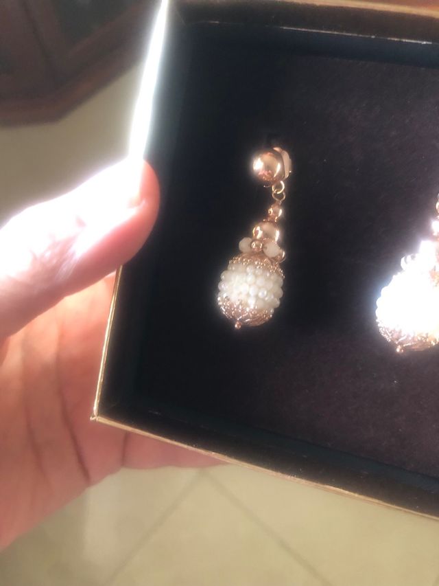 Orecchini pendenti oro rosso