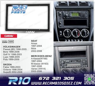 MARCO NEGRO RADIO 2-DIN PARA MERCEDES VOLKSWAGEN VW SKODA SE
