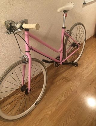 Bicicleta Fixie Rosa