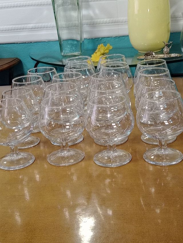 18 Copas Brandy/Cogñac Cristal