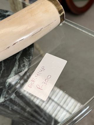 Mesa  mármol cristal (entrada)