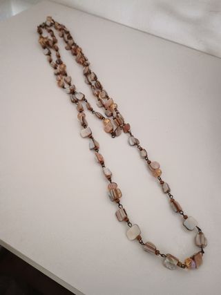 Collana vintage madreperla beige