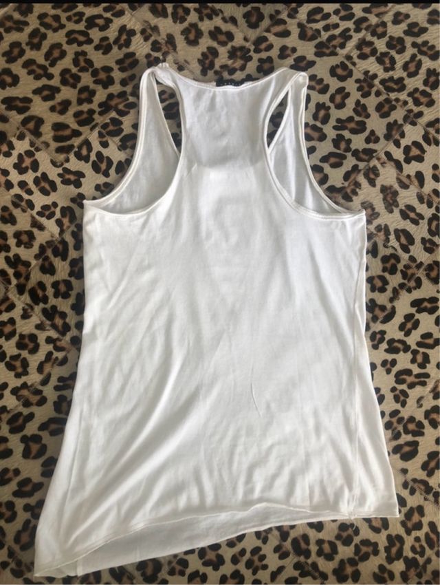 Canotta bianca asimmetrica