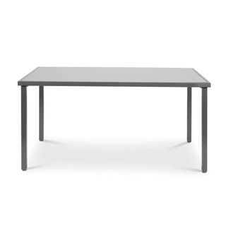 Mesa terraza de cristal traslúcido templado
