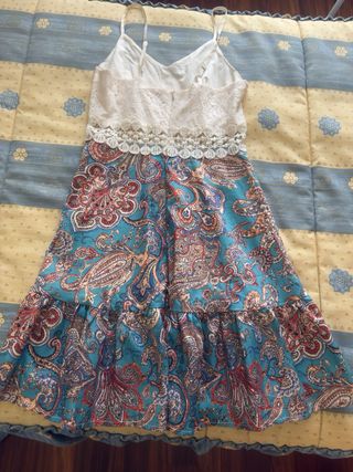 Vestido Shein verano - Blanco y Verde Agua