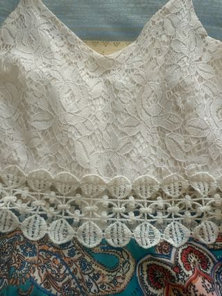 Vestido Shein verano - Blanco y Verde Agua