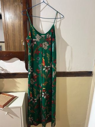 Mono largo estampado flores - Verde