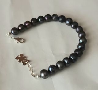 Pulsera perlas negras
