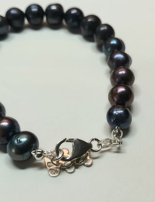 Pulsera perlas negras