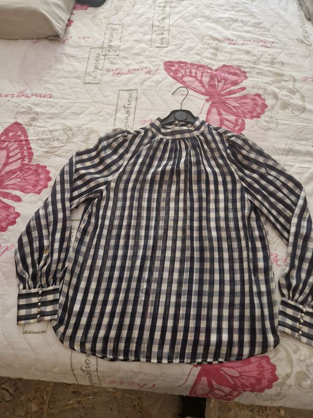 Camicia a quadri bianco e nero