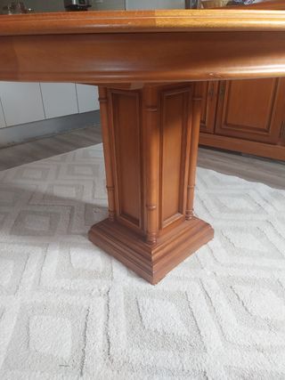 Mesa redonda extensible madera
