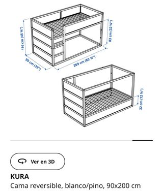 Cama litera convertible IKEA