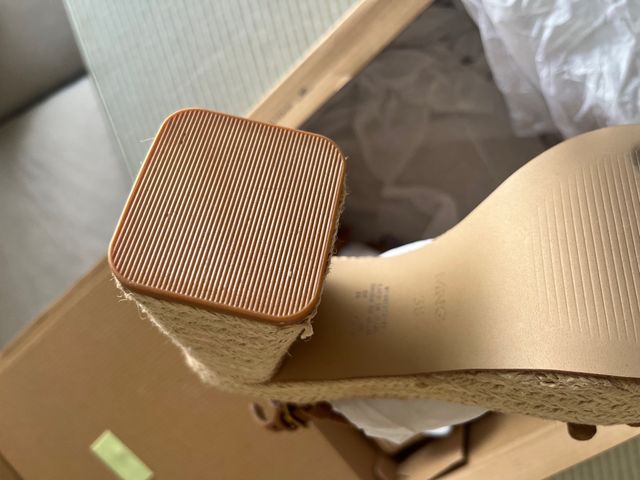 Zapatos cuña esparto marrones