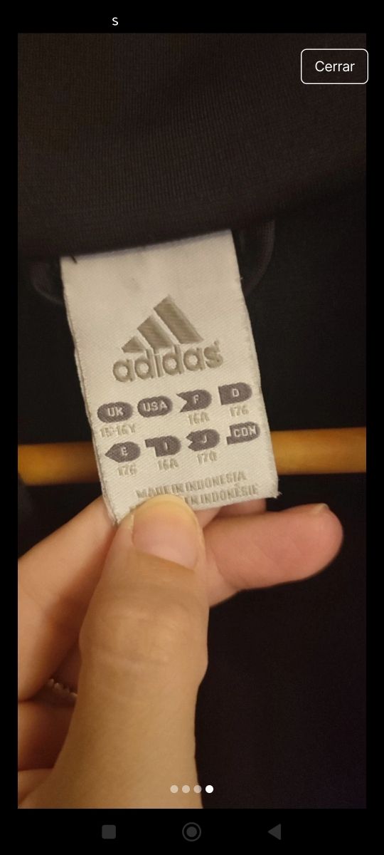 Sudadera Adidas negra y rosa - Talla S