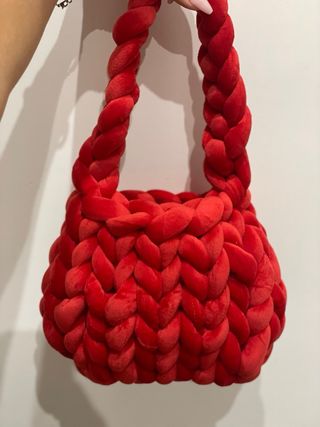 Borsa a mano rossa