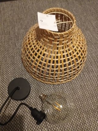 Lámpara mimbre ikea 