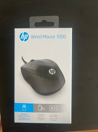 Ratón HP Wired Mouse 1000 - Negro
