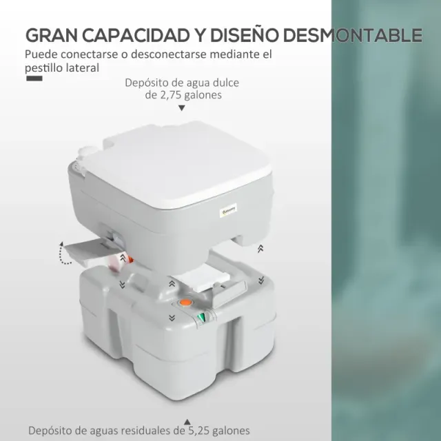 Inodoro portátil químico 20L