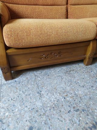Sofá cama de madera maciza