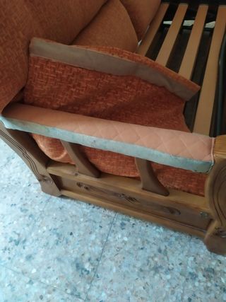 Sofá cama de madera maciza