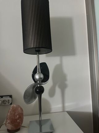 2 lámparas mesa - negro, plata