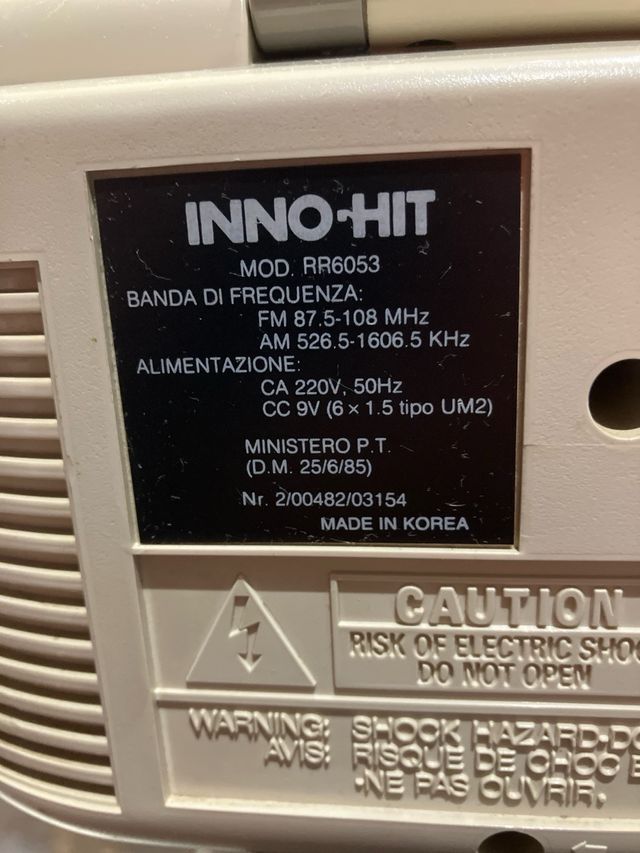 Stereo Cassette Recorder Inno-Hit RR-6053 Beige