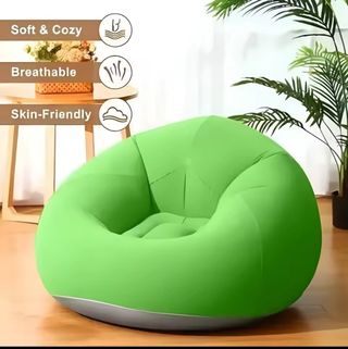 Sillón inflable verde