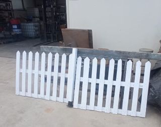 Valla jardín - madera blanca