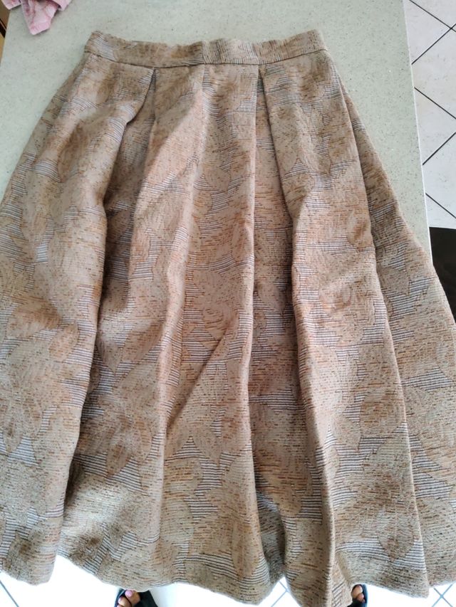 Gonna longuette beige Giorgia & Johns Tg.S