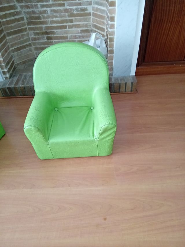 Sillón infantil verde - Piel sintética