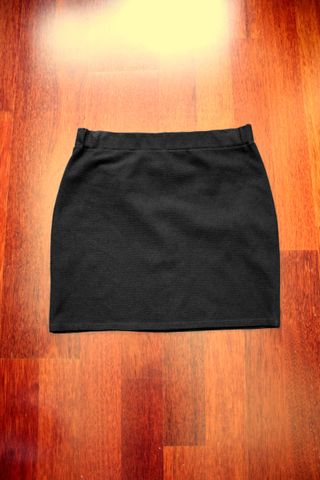 Falda Promod Mujer Talla L Negro Textura