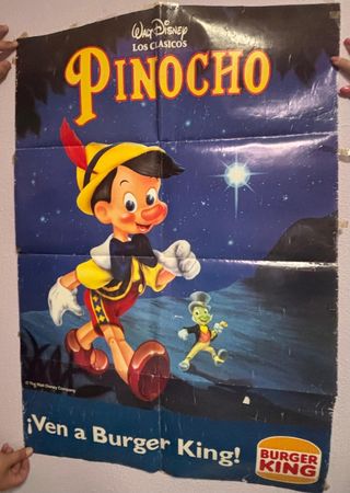 Póster Pinocho Disney Burger King