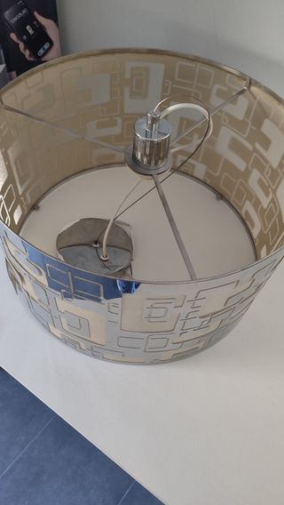 Lámpara techo plata - beige