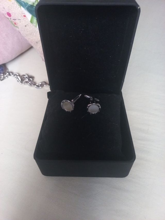 Gemelos color plata y perla nuevos