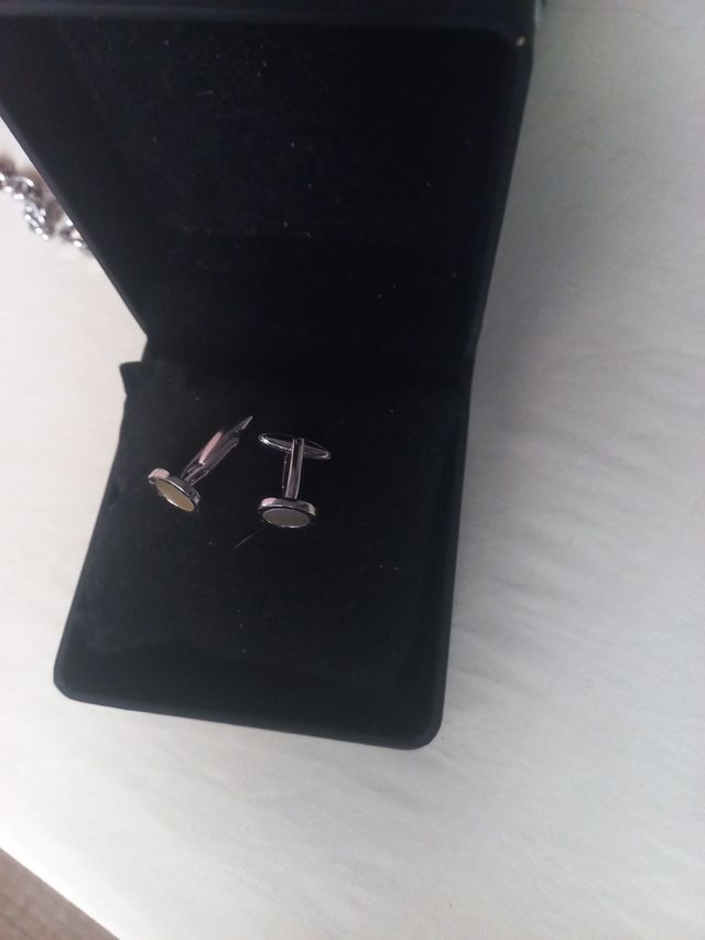 Gemelos color plata y perla nuevos