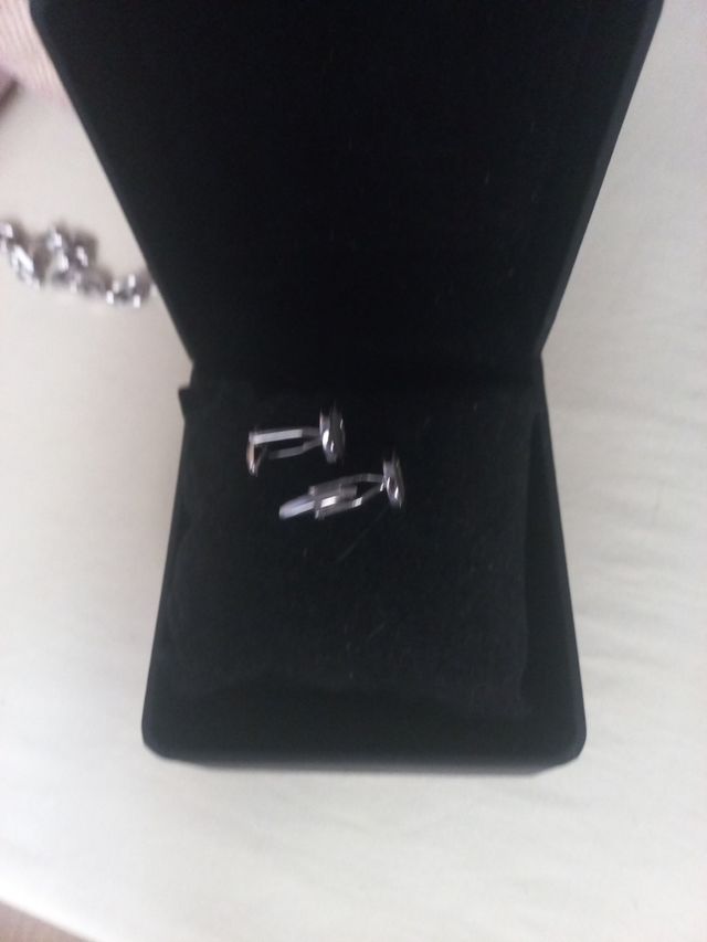 Gemelos color plata y perla nuevos