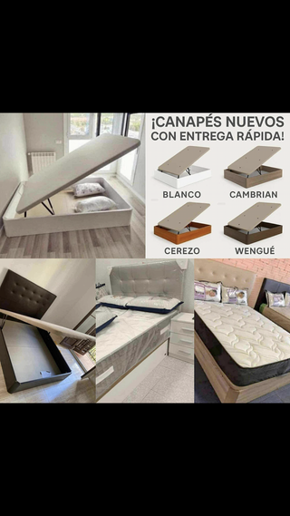 OPORTUNIDAD camas canapés + colchones NUEVOS 