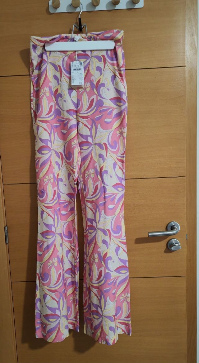 Conjunto Top y pantalón estampado - Talla S