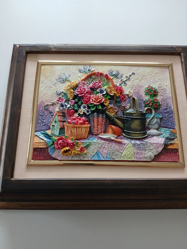 Cuadro 3D Flores - Cerámica