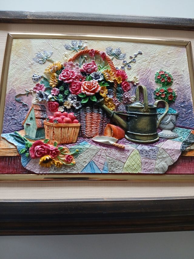 Cuadro 3D Flores - Cerámica