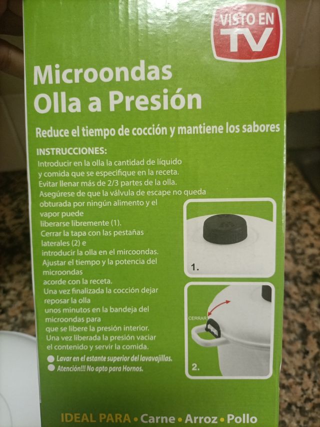 Olla a presión microondas - Blanca