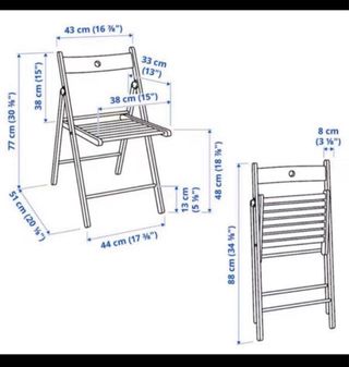 Pack 4 Sillas plegables Ikea - Madera