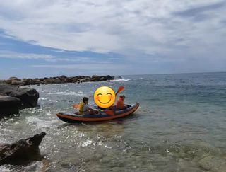 Kayak 3 personas+2 remos +2chalecos salvavidas