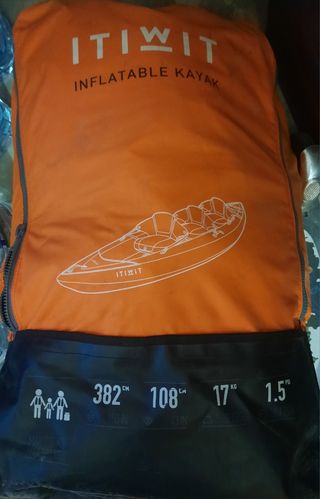 Kayak 3 personas+2 remos +2chalecos salvavidas