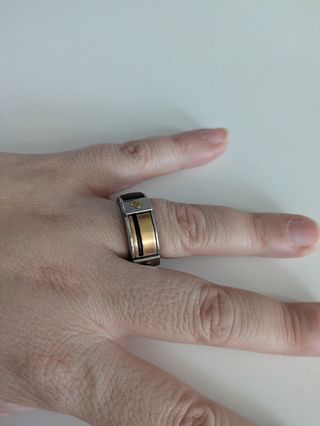 Anillo Acero Hombre Dorado