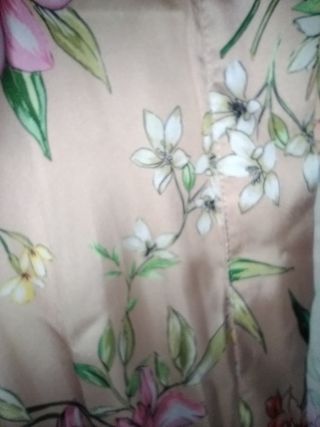 Kimono Bershka beige floral