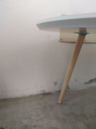 Tavolino Salotto Bianco & Legno a goccia 