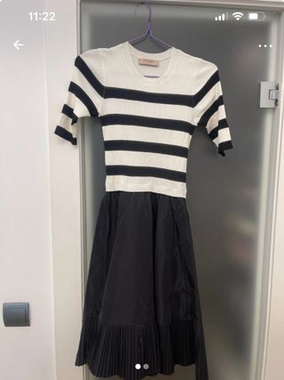 Vestido Twinset rayas blanco-negro