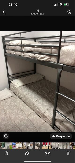 Litera Ikea 3 camas 90x200cm